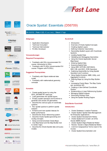 Oracle Spatial: Essentials