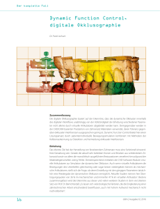 Dynamic Function Control, digitale Okklusographie