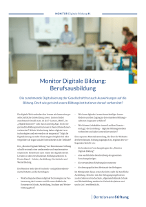 Monitor Digitale Bildung: Berufsausbildung