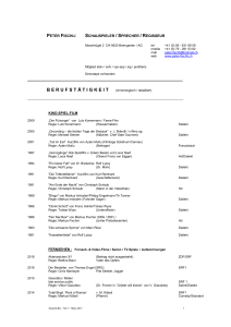 gesamt-bio 1 schauspieler: tv, film, theater, regie