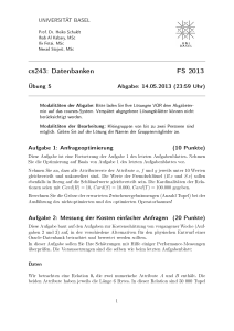 cs243: Datenbanken FS 2013 - Universität Basel | Informatik