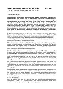 WDR Dschungel: Energie aus der Tiefe Mai 2000