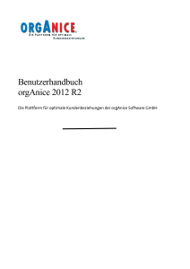 Benutzerhandbuch orgAnice 2012 R2