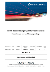 LB-TI: Beschreibungsregeln für Positionstexte