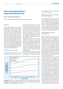 Aufmerksamkeitsdefizit-/ Hyperaktivitätsstörung