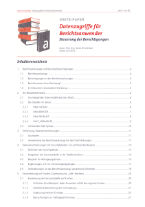 Datenzugriffe für Berichtsanwender