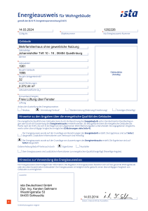 x x Energieausweis f&uuml;r Wohngeb&auml;ude x