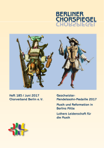 berliner chorspiegel - Chorverband Berlin eV