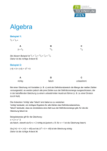 Algebra - Fachhochschule Technikum Wien