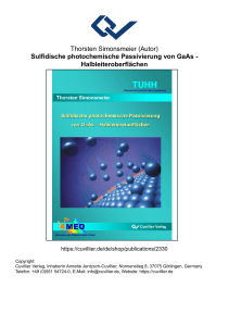 Sulfidische photochemische Passivierung von GaAs