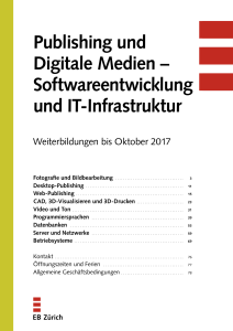 Publishing und Digitale Medien – Softwareentwicklung