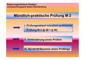 Mündlich-praktische Prüfung M 2 - Baden