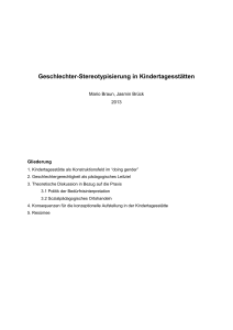 Geschlechter-Stereotypisierung in Kindertagesstätten