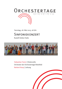 Programmheft 2017 - Orchestertage Bielefeld