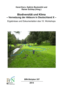 Biodiversität und Klima - Vernetzung der Akteure in Deutschland X