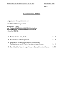 Stellungnahmen zum Antrag Bek&auml;mpfung des Rechtsextremismus II