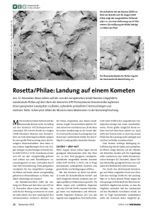 Rosetta/Philae: Landung auf einem Kometen