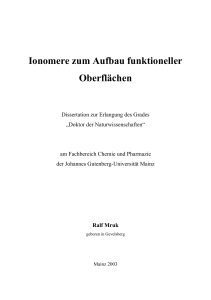 Ionomere zum Aufbau funktioneller Oberflächen