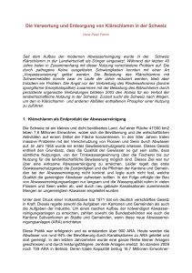 Die Verwertung und Entsorgung von Klärschlamm in der Schweiz