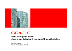 Java in der Datenbank löst auch ungewöhnliche Aufgaben