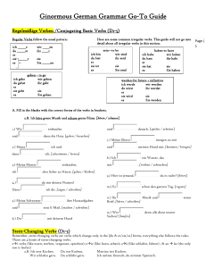 Ginormous German Grammar Go-To Guide