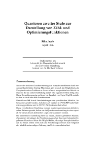 Quantoren zweiter Stufe zur Darstellung von Z¨ahl