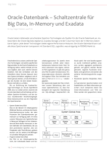 Oracle-Datenbank – Schaltzentrale für Big Data, In-Memory