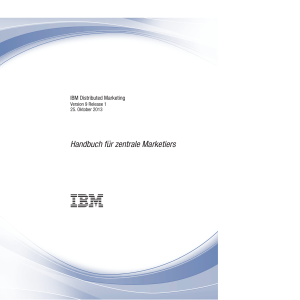 IBM Distributed Marketing: Handbuch für zentrale Marketiers