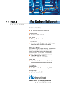 ifo Schnelldienst 13/2014