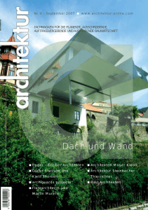 architektur - Heft 6 - September 2007 - architektur
