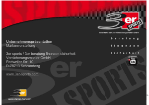 Unternehmenspräsentation Markenvorstellung 3er sports / 3er