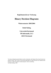 Binary Decision Diagrams - TU Dortmund, Informatik 2