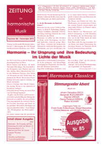 Ausgabe - Harmonia Classica