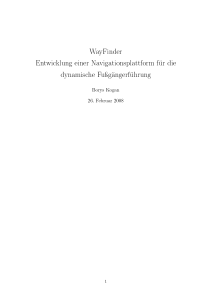 WayFinder Entwicklung einer Navigationsplattform