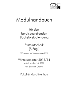 Modulhandbuch - OTH Regensburg