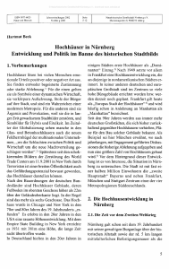 Hochh&auml;user in N&uuml;rnberg Entwicklung und Politik im