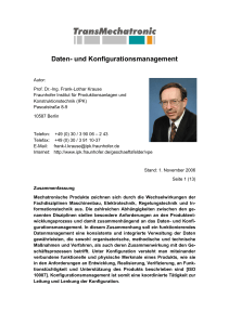 Daten- und Konfigurationsmanagement