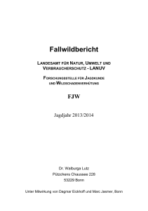 fallwildbericht 2013-14 - Lanuv NRW
