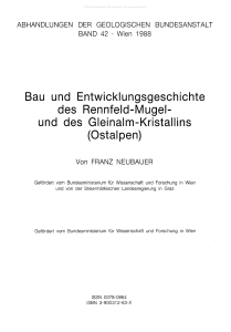 und des Gleinalm-Kristallins