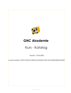 GNC Akademie Kurs - Katalog