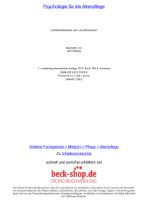 Psychologie für die Altenpflege - ReadingSample - Beck-Shop