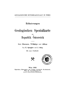 Geologischeil Spezialkarte - Geologische Bundesanstalt