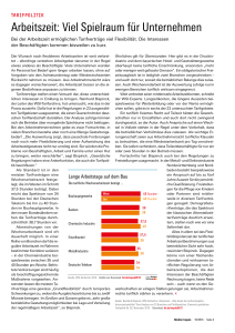 Tarifverträge ermöglichen Flexibillität bei der Arbeitszeit, aber die