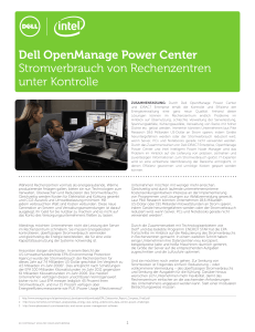 Dell OpenManage Power Center Stromverbrauch von