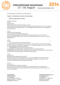 Pressekontakt: internationale tanzmesse nrw Claudia Holthausen c