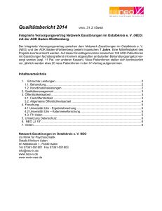 Qualitätsbericht 2014 - Netzwerk Essstörungen Ostalbkreis