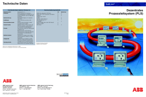 Dezentrales Prozessleitsystem (PLS) Technische Daten