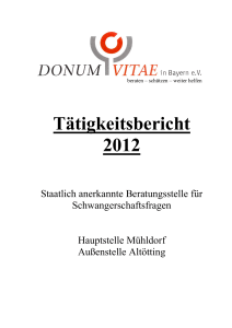 T&auml;tigkeitsbericht 2005 - DONUM VITAE M&uuml;hldorf