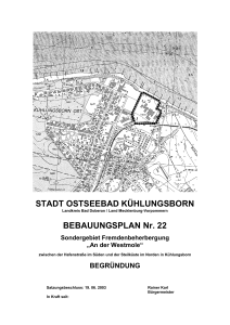 B-Plan Nr. 22 - Stadt Kühlungsborn