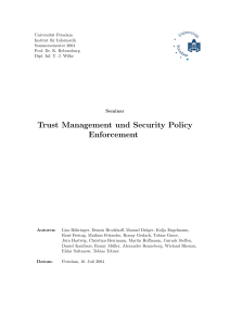 Trust Management und Security Policy